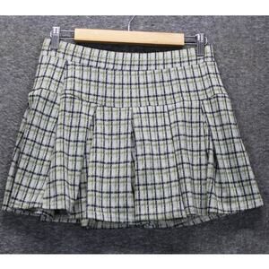 American Eagle Women's Small Mini Skort Pleated Plaid Skirt with Shorts Pull On